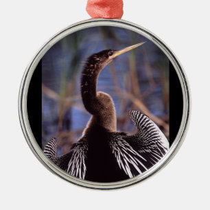 anhinga and wings metal tree decoration