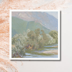 Aniene River Breathtaking Art Nouveau Landscape Napkin