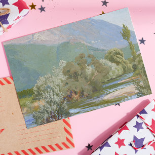 Aniene River Breathtaking Art Nouveau Landscape Postcard