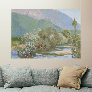 Aniene River Breathtaking Art Nouveau Landscape  Poster
