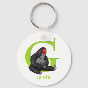 Animal ABC G is for gorilla key ring