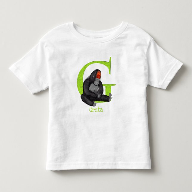 Animal ABC G is for gorilla T-shirt (Front)