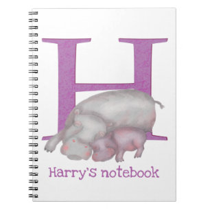 Animal ABC H is for hippo notebook
