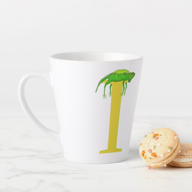 Animal ABC I is for iguana latte mug (In Situ)
