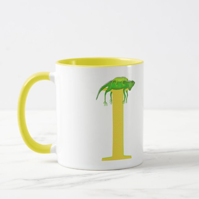 Animal ABC I is for iguana mug (Left)