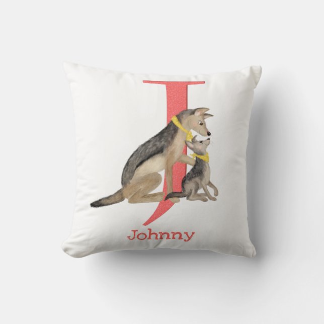 Animal ABC J is for jackal cushion (Front)