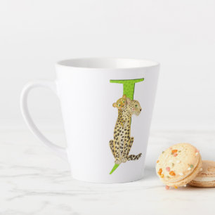 Animal ABC J is for jaguar latte mug
