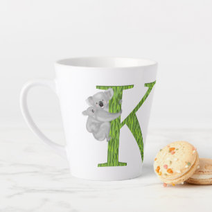 Animal ABC K is for koala latte mug