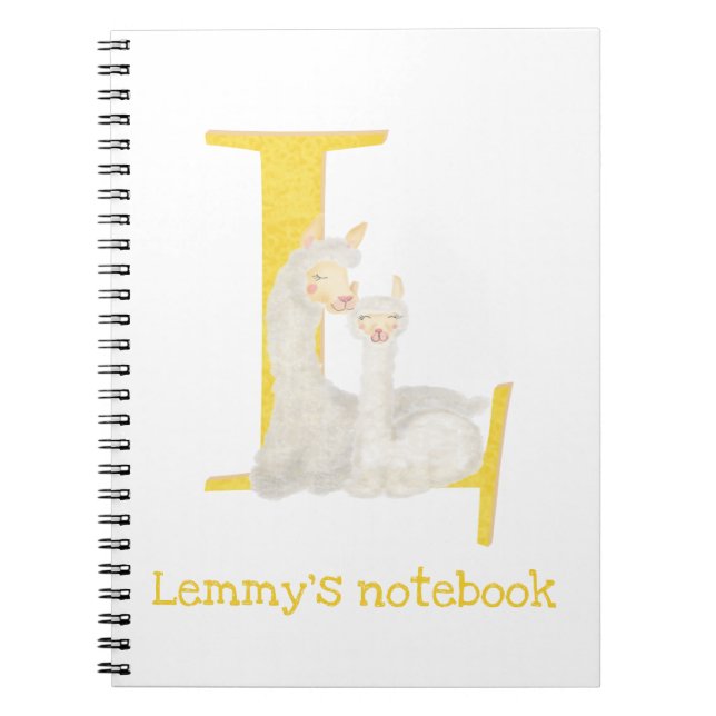 Animal ABC L is for llama notebook (Front)