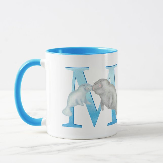 Animal ABC M is for manatee mug (Left)
