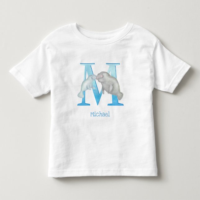 Animal ABC M is for manatee T-shirt (Front)