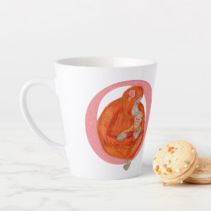 Animal ABC O is for orangutan latte mug