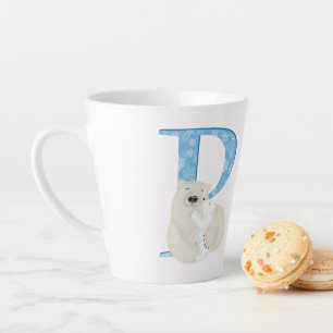 Animal ABC P is for polar bear latte mug