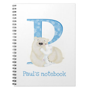 Animal ABC P is for polar bear notebook