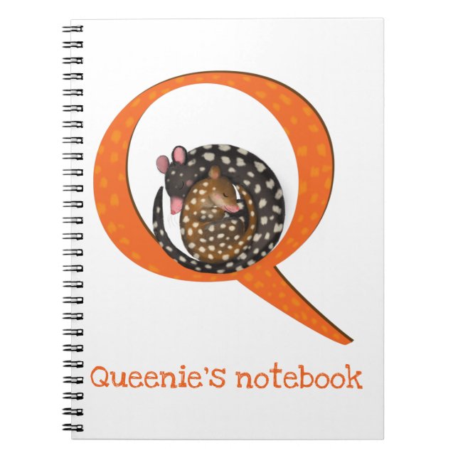 Animal ABC Q is for quoll notebook (Front)