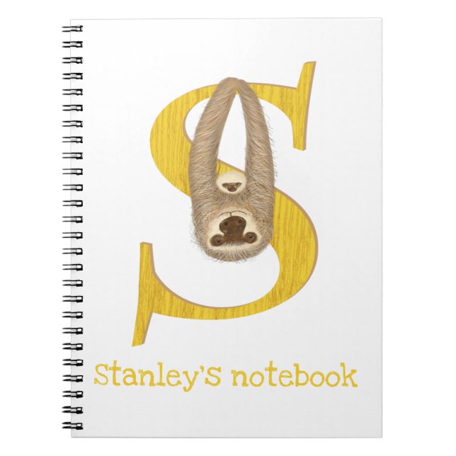 Animal ABC S is for sloth notebook (Front)