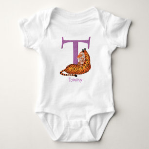 Animal ABC T is for tiger baby bodysuit
