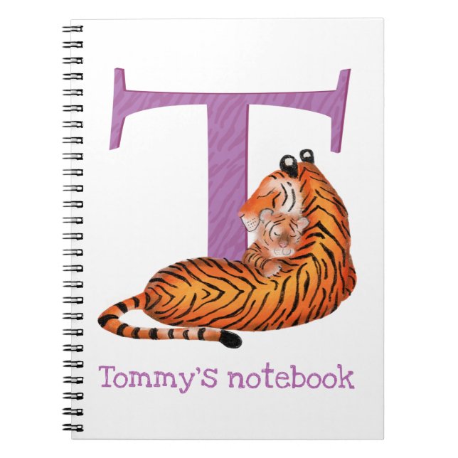 Animal ABC T is for tiger notebook (Front)