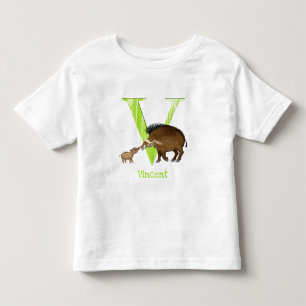 Animal ABC V is for Visayan warty pig T-shirt