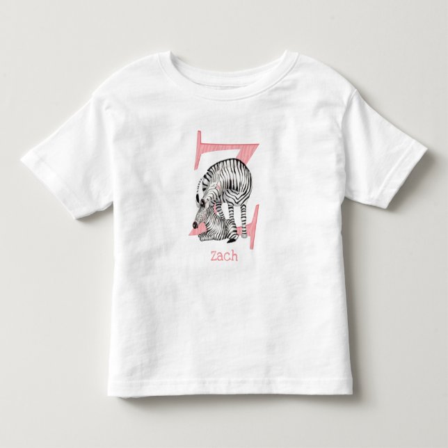 Animal ABC Z is for zebra T-shirt (Front)