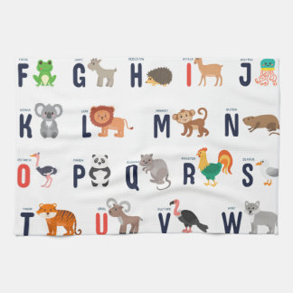 Animal ABCs - Alphabet Tea Towel
