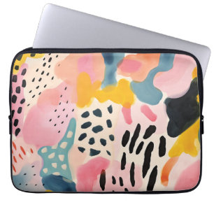 Animal Abstract Modern Retro Coloful Laptop Sleeve