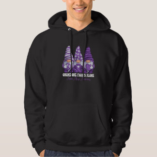 Animal Abuse Awareness Month Purple Ribbon Gnomies Hoodie
