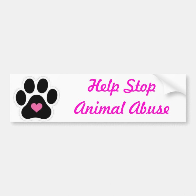 Animal Abuse Bumper Sticker (Front)