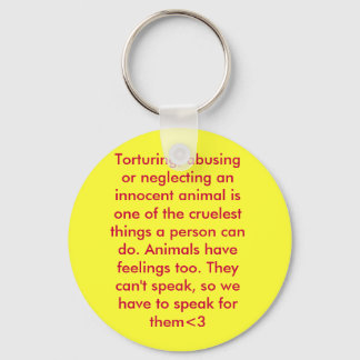 animal abuse key ring