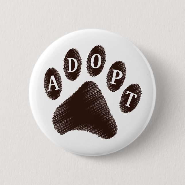Animal Adoption 6 Cm Round Badge (Front)