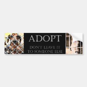 Animal Adoption Bumper Sticker