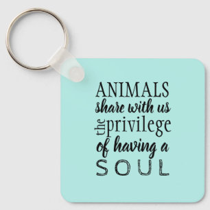 Animal advocate welfare key ring