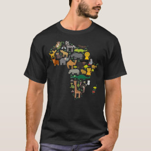 Animal Africa parrot Hyena Rhinoceros Zebra Hippop T-Shirt