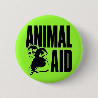 Animal Aid 6 Cm Round Badge
