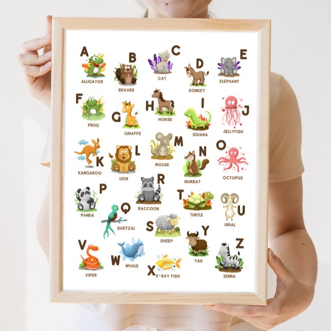 Animal Alphabet ABC Classroom Educational Poster (Creator Uploaded)
