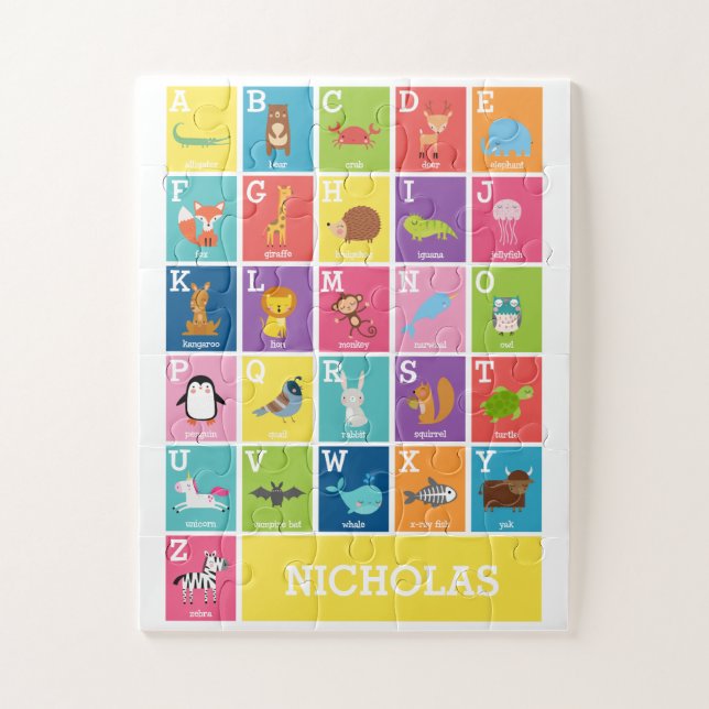 Animal Alphabet | Alphabet Kids Puzzle (Vertical)