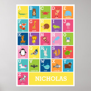 Animal Alphabet   Alphabet Wall Art