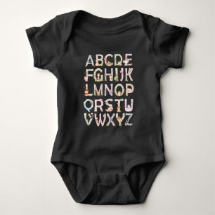 Animal Alphabet  Baby Bodysuit