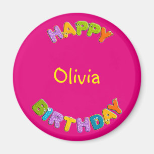 animal alphabet - birthday magnet