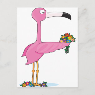 Animal Alphabet Flamingo Postcard