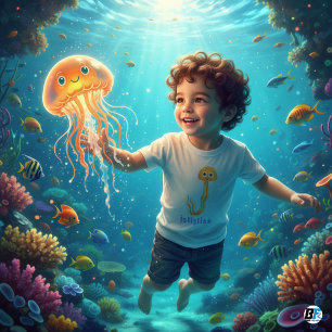 Animal Alphabet J For Jellyfish Baby T-Shirt