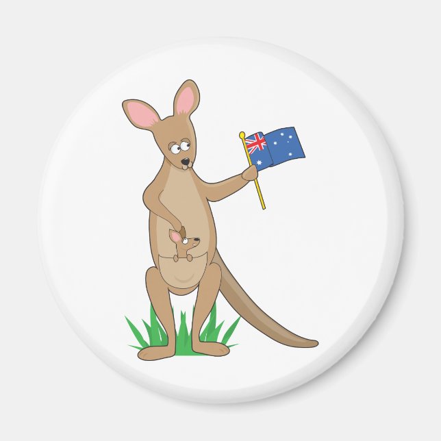 Animal Alphabet Kangaroo Magnet (Front)