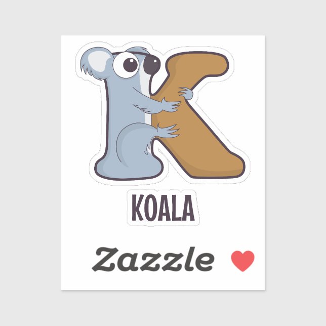 Animal Alphabet Letter - K (Koala) (Sheet)
