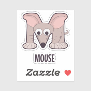 Animal Alphabet Letter - M (Mouse)