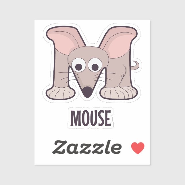 Animal Alphabet Letter - M (Mouse) (Sheet)