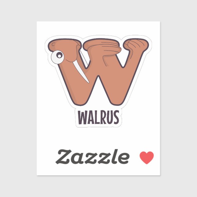 Animal Alphabet Letter - W (Walrus) (Sheet)