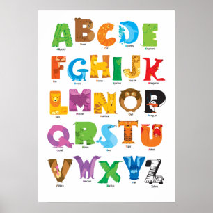 Animal Alphabet Poster