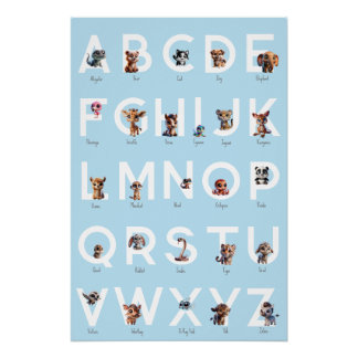 Animal Alphabet Poster