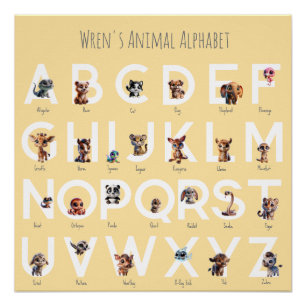 Animal Alphabet Poster