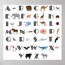Animal Alphabet Poster.